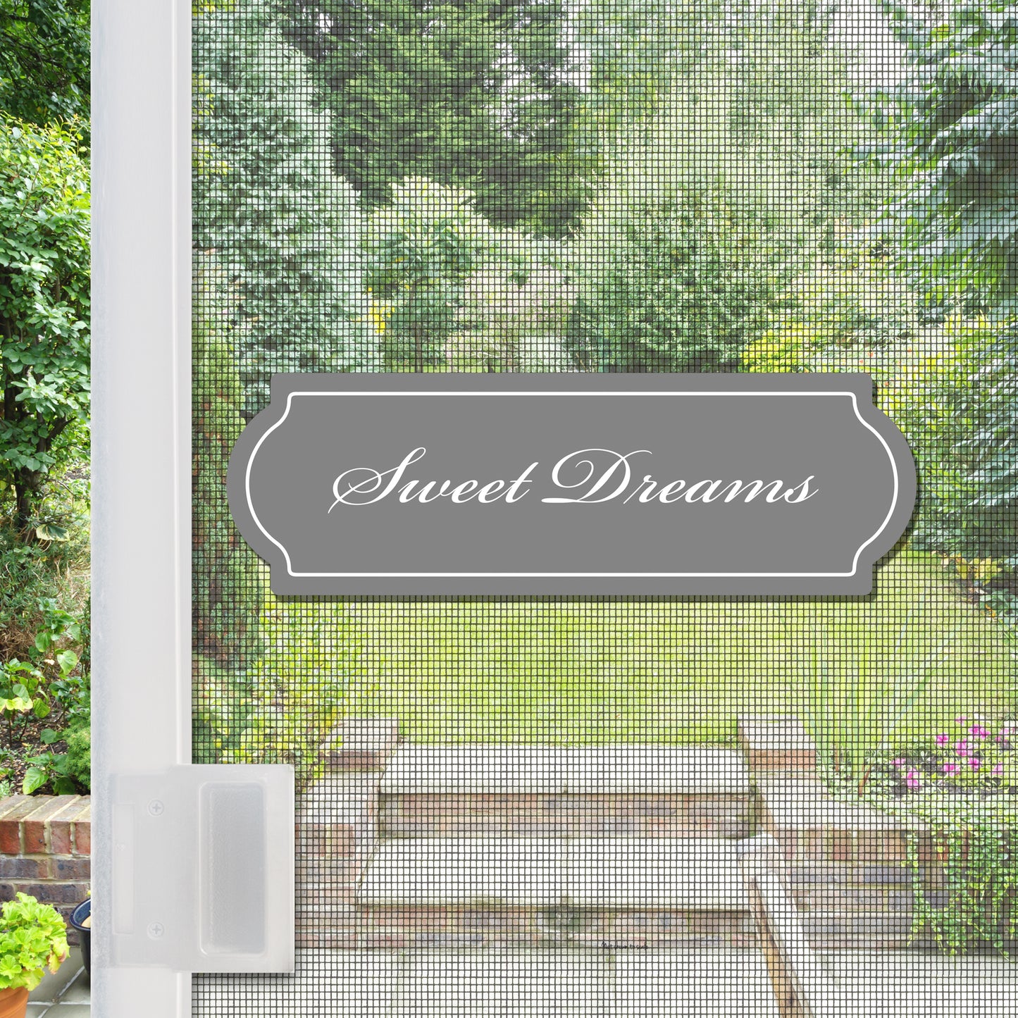 CLEARANCE Acrylic Screen Door Magnets (Not for Retractable/Glass) - Sweet Dreams Grey