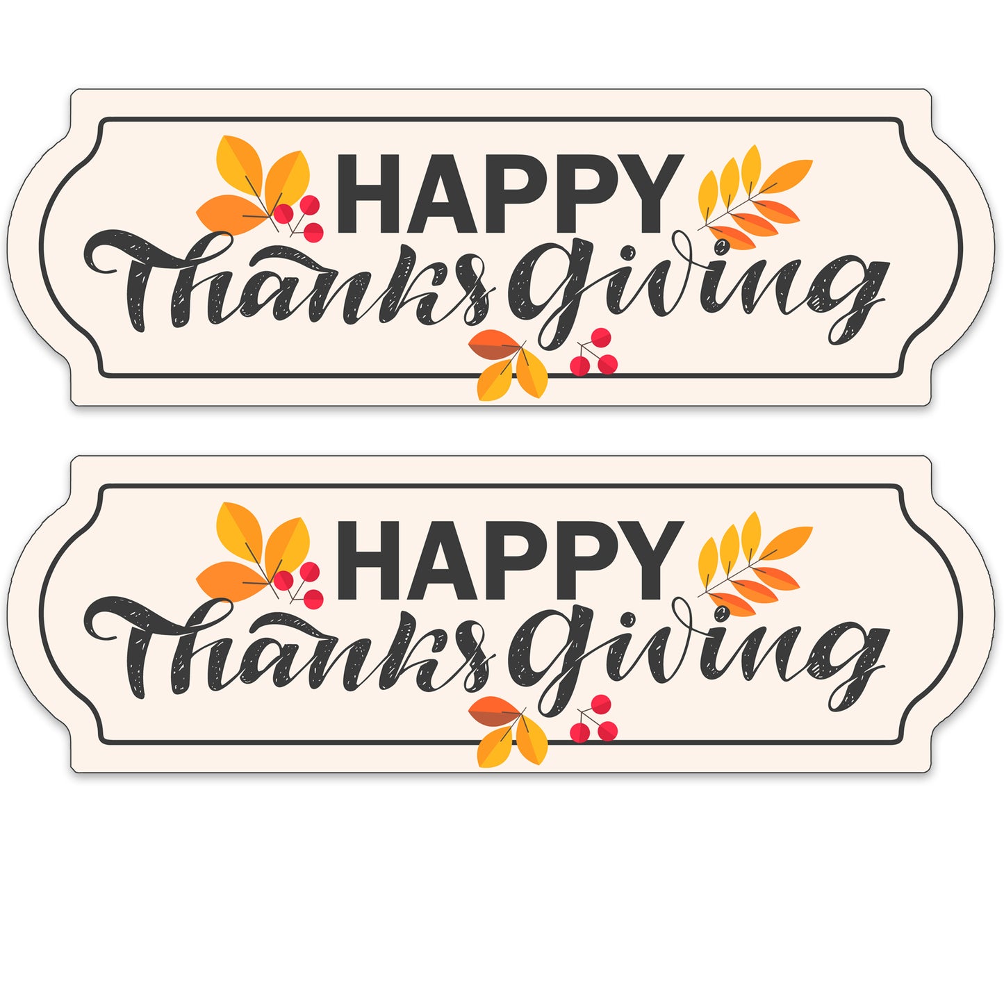 Acrylic Screen Door Magnets (Not for Retractable/Glass) - Happy Thanksgiving