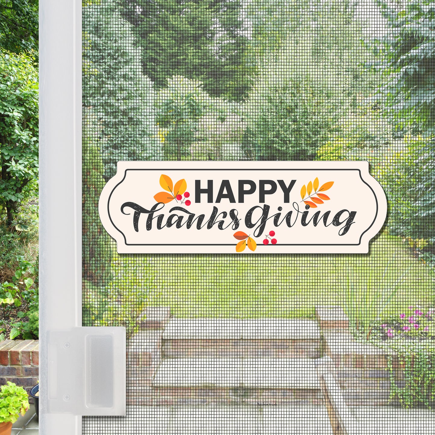 Acrylic Screen Door Magnets (Not for Retractable/Glass) - Happy Thanksgiving