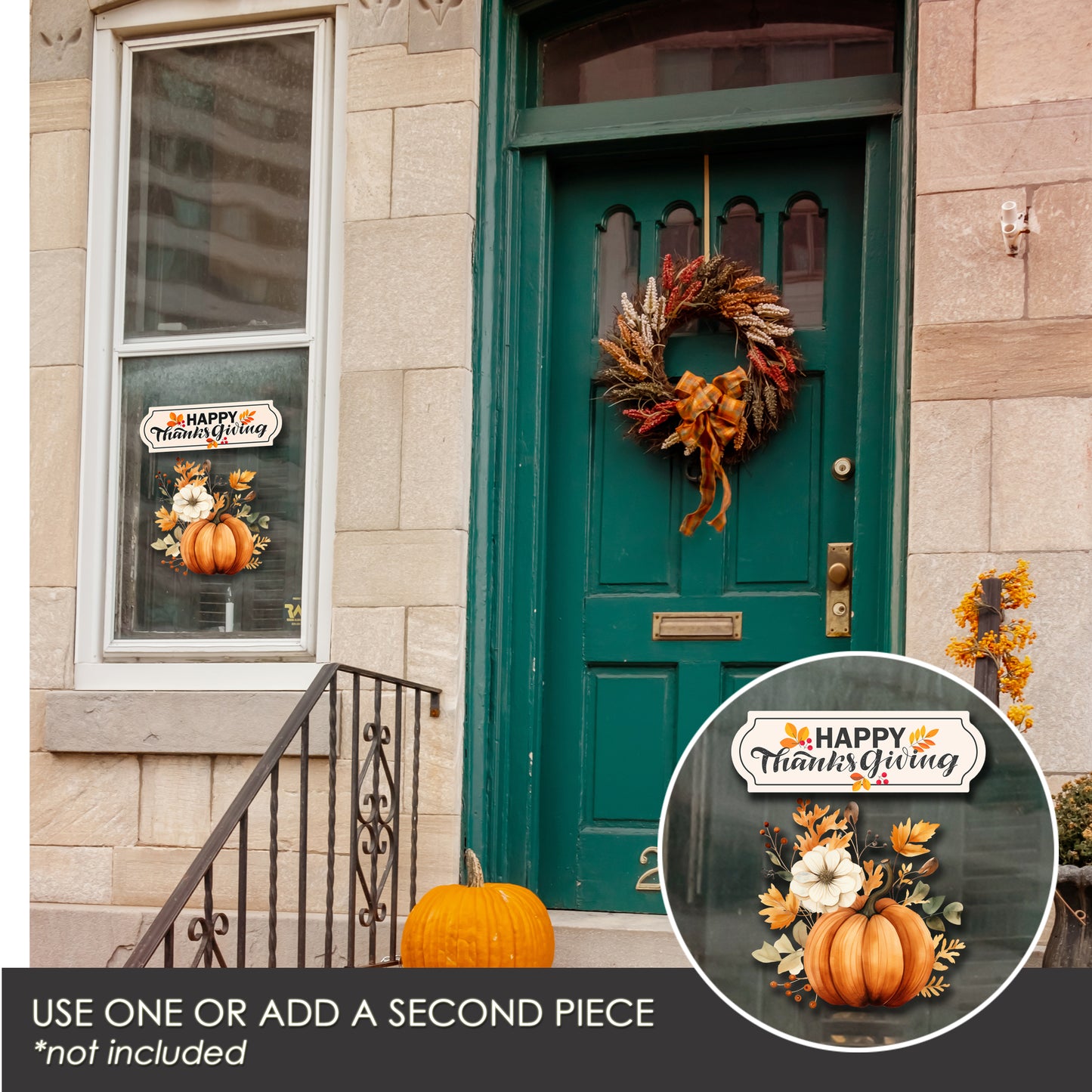 Acrylic Screen Door Magnets (Not for Retractable/Glass) - Happy Thanksgiving