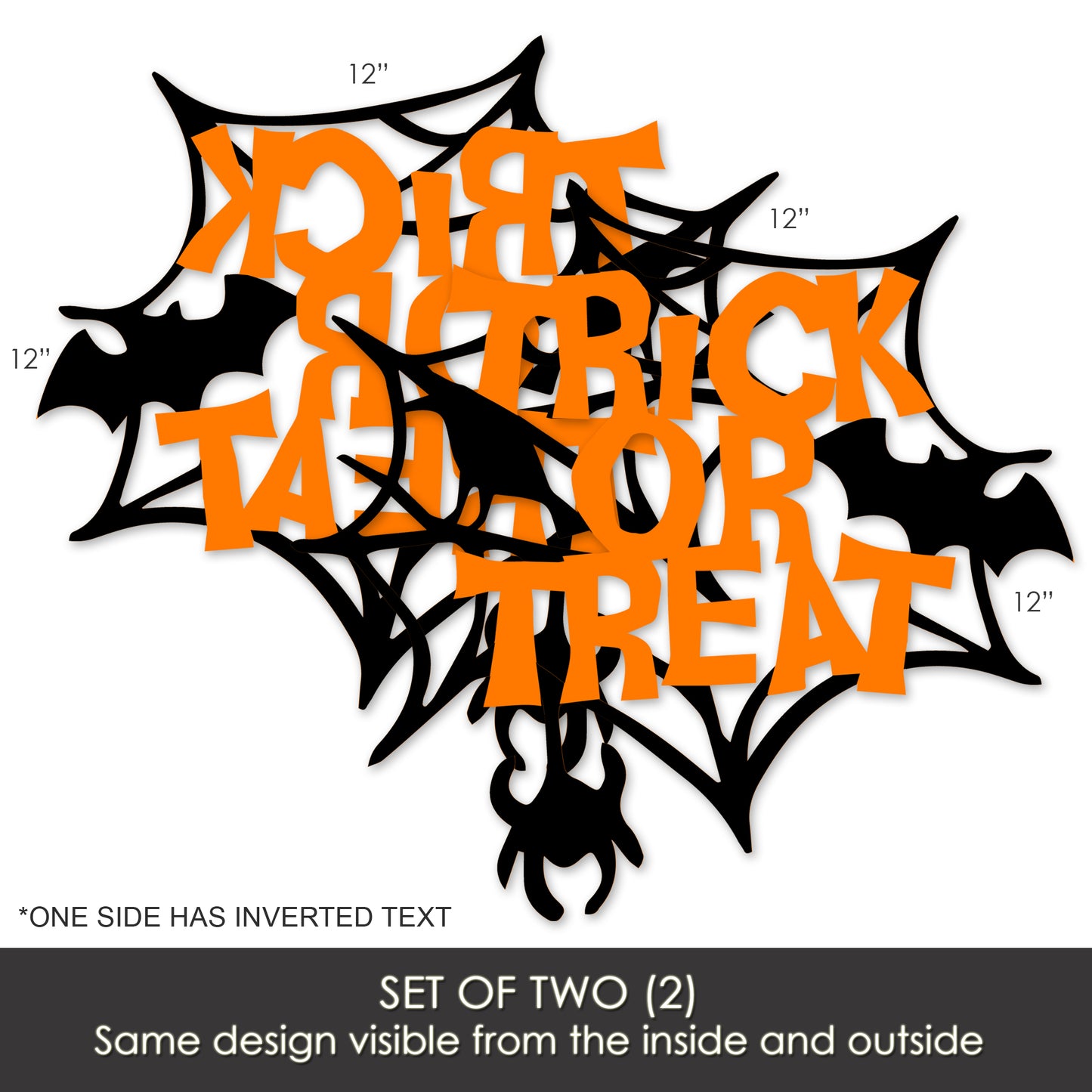 CLEARANCE Acrylic Screen Door Magnets (Not for Retractable/Glass) - Trick or Treat