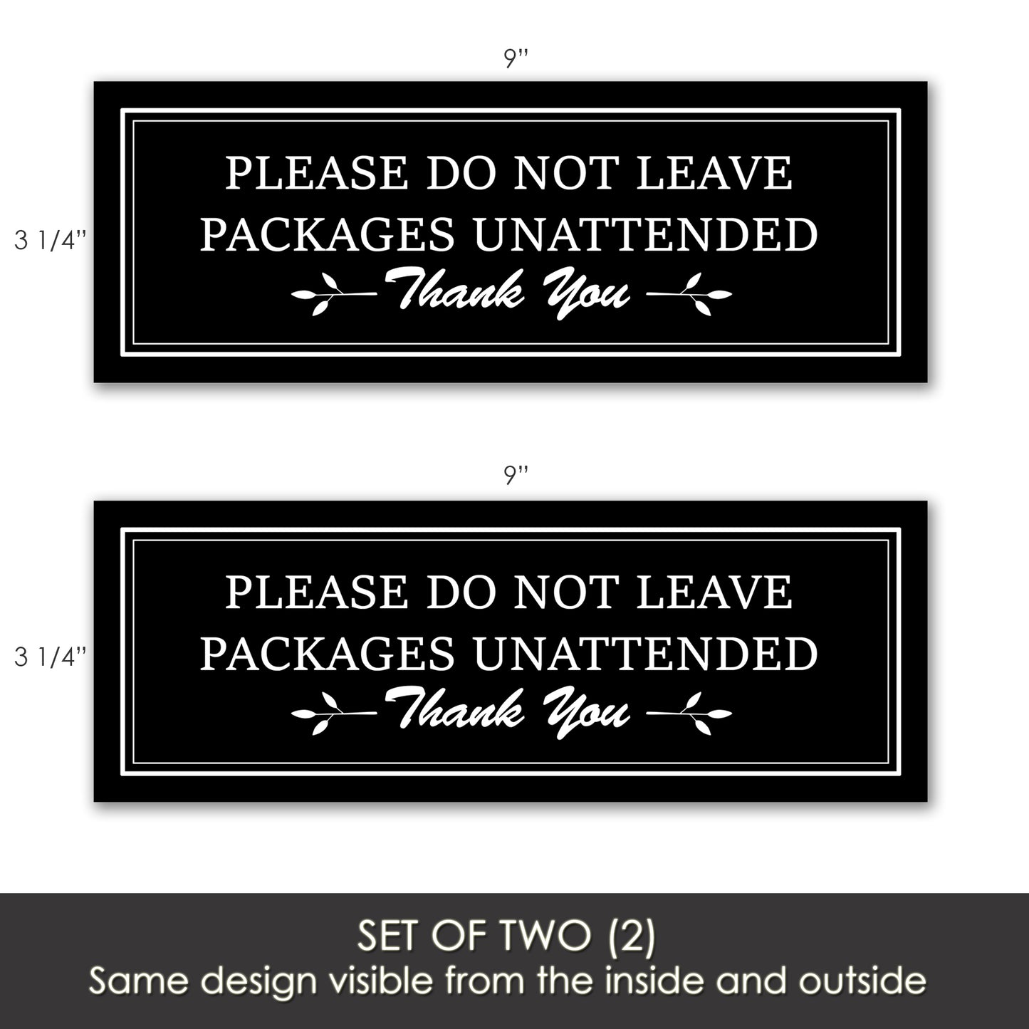 Acrylic Screen Door Magnets (Not for Retractable/Glass) - (Small) Packages Unattended