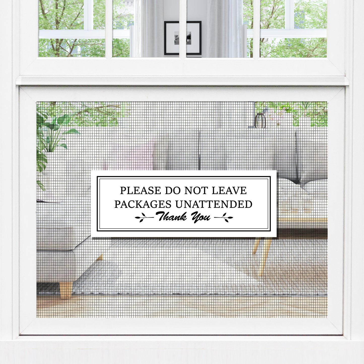 Acrylic Screen Door Magnets (Not for Retractable/Glass) - (Small) Packages Unattended White