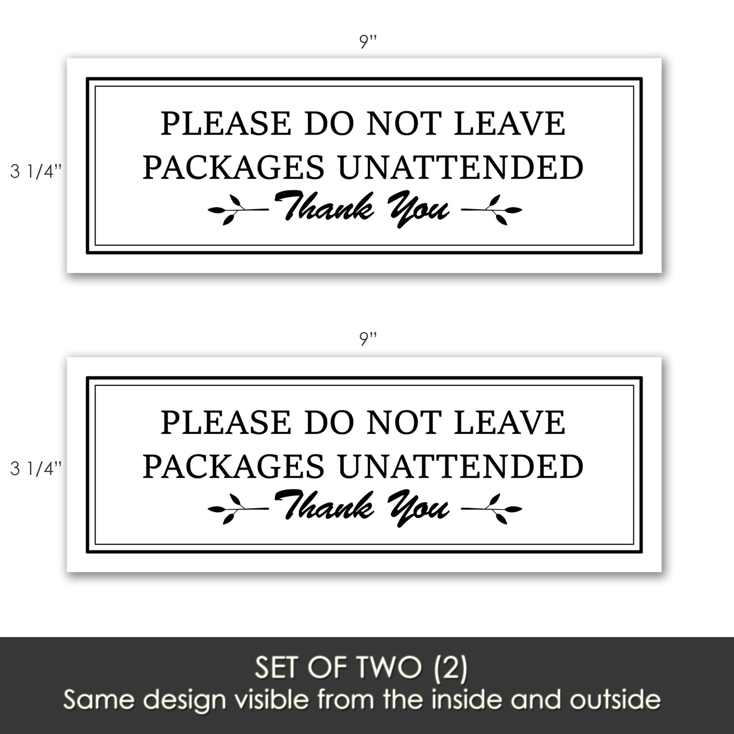 Acrylic Screen Door Magnets (Not for Retractable/Glass) - (Small) Packages Unattended White