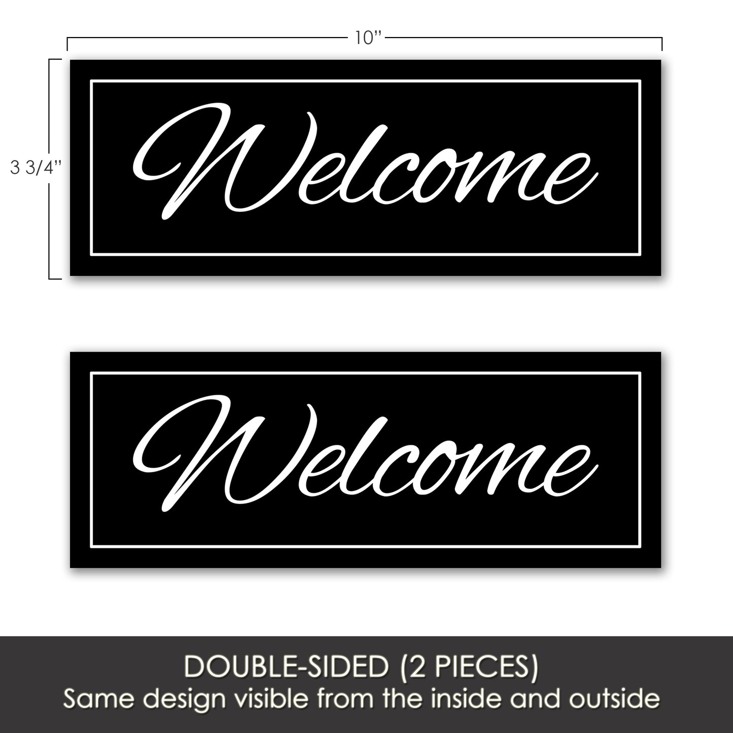 Flexible Screen Door Magnets (Set of 2) - Welcome Script
