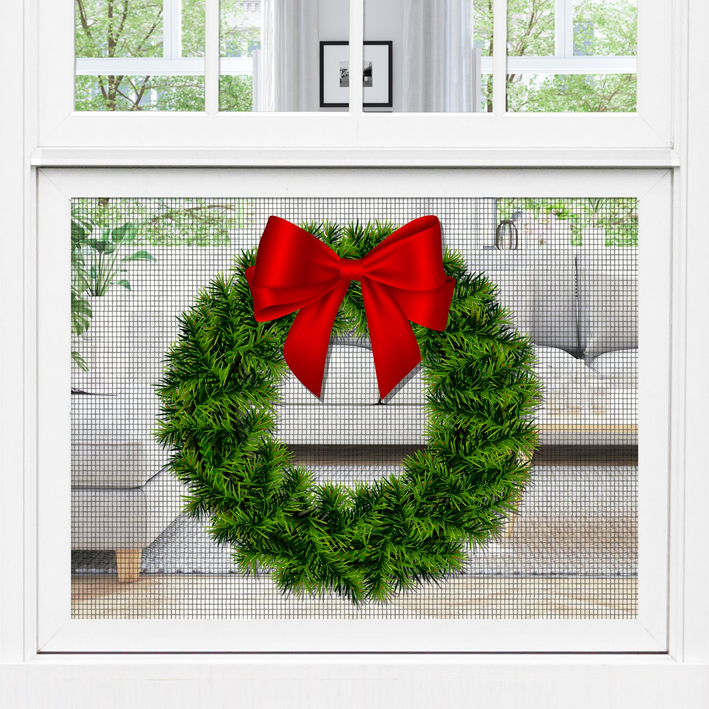 Acrylic Screen Door Magnets (Not for Retractable/Glass) - 14" Wreath