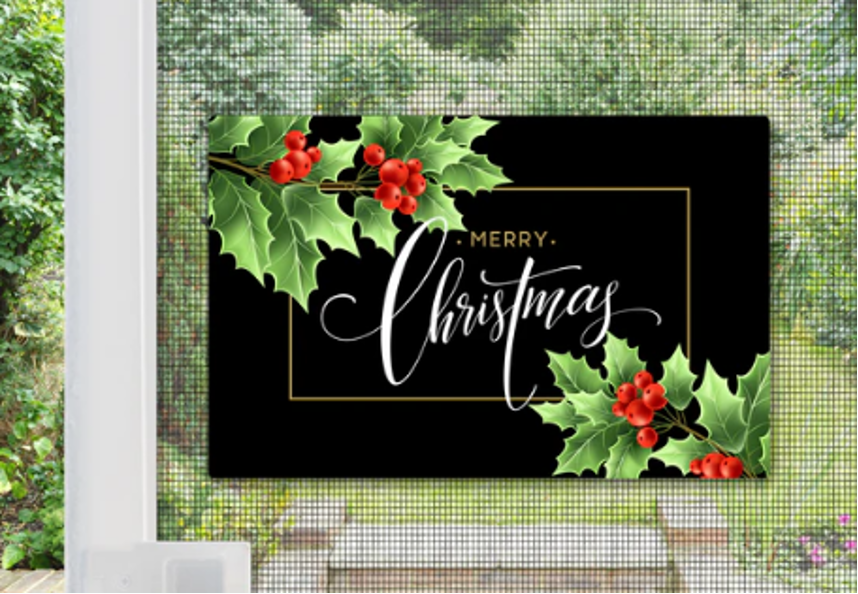Simple Christmas Screen Doors Décor That Makes a Big Impact