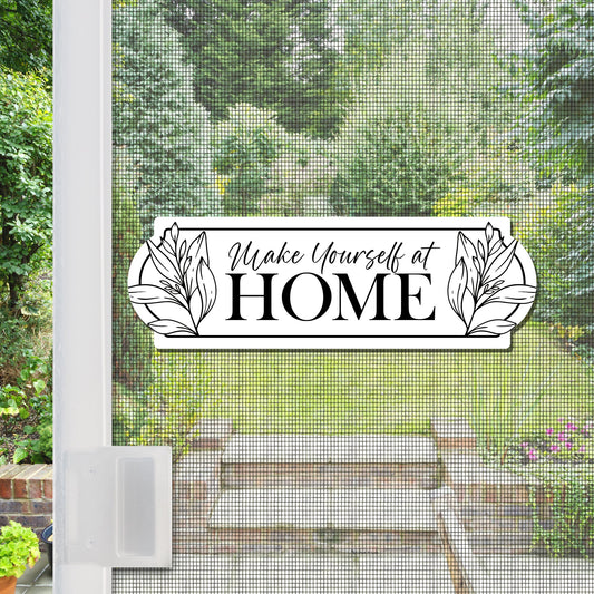 Acrylic Decorations Make Yourself at Home Sign Ideas for Elegant Interior Design