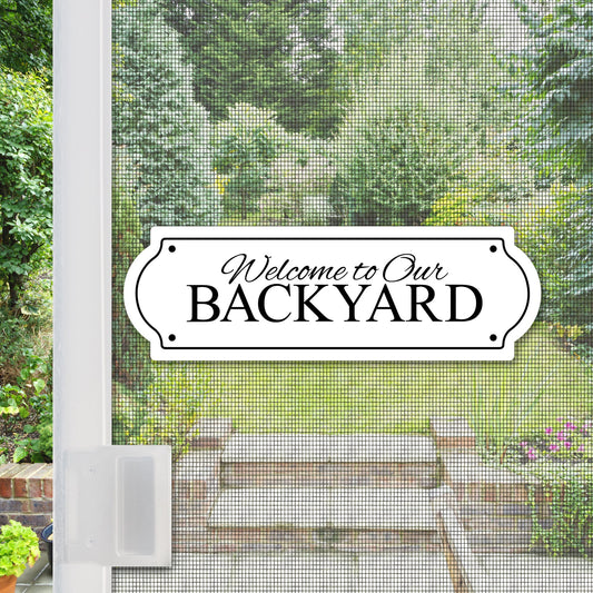 Bring Personality to Your Door with Flexible Screen Door Magnets Backyard Sign