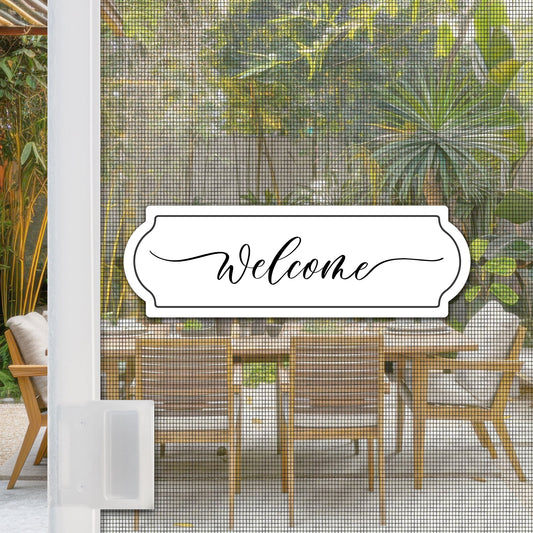 Beautiful Welcome Sign for Screen Door to Impress Guests