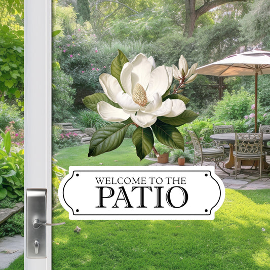 How a Magnolia Door Magnet Complements Your Patio Sign for Screen Door