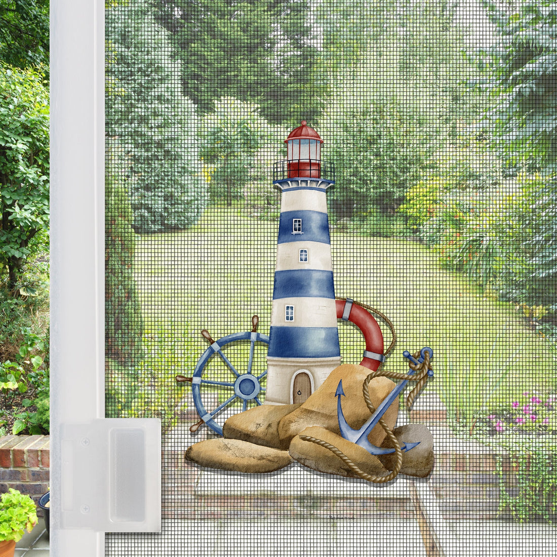 Transform Your Screen Doors with Beautiful Lighthouse Screen Windows & Doors Décor