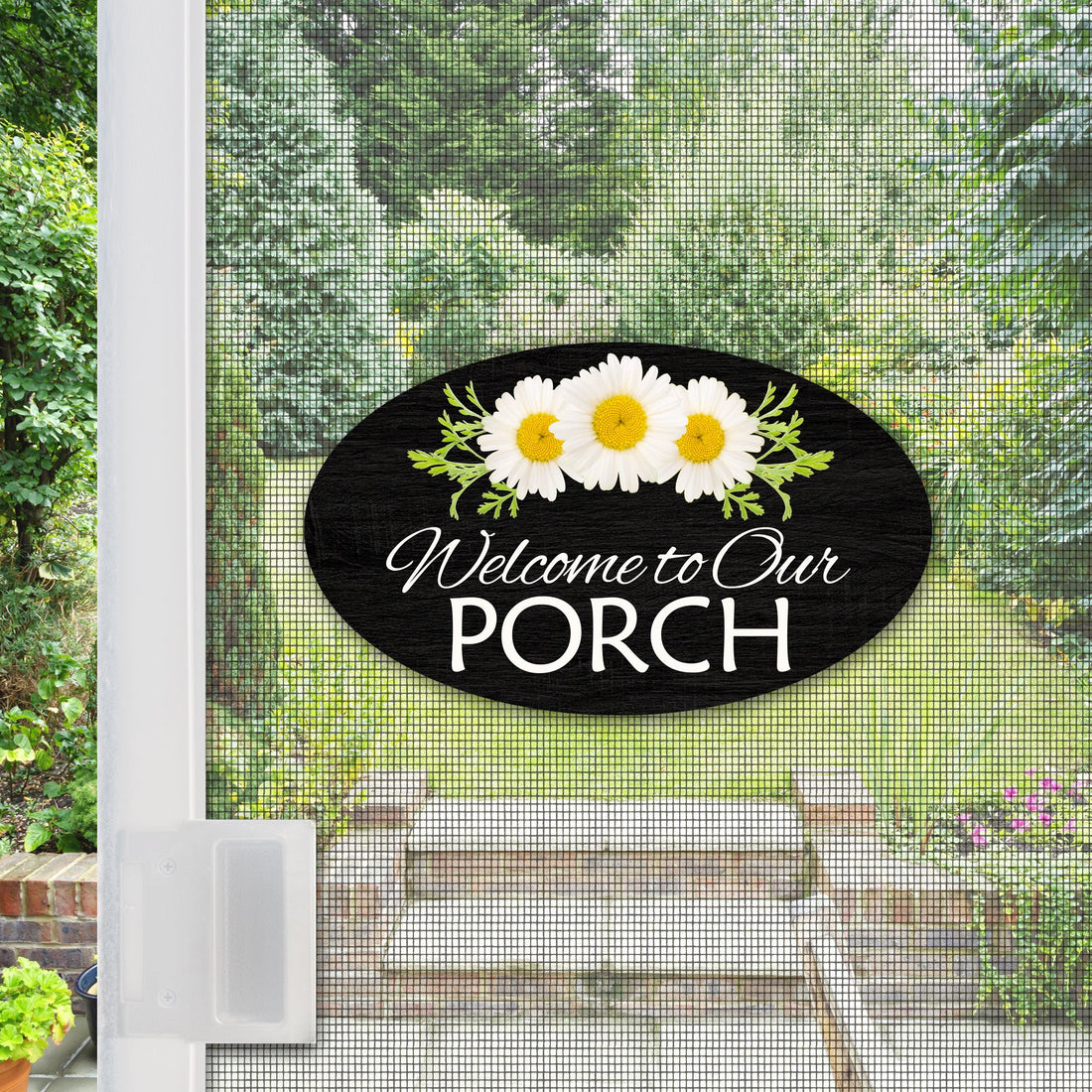 Eye-catching Screen Door Signs for a Warm and Welcoming Home Look