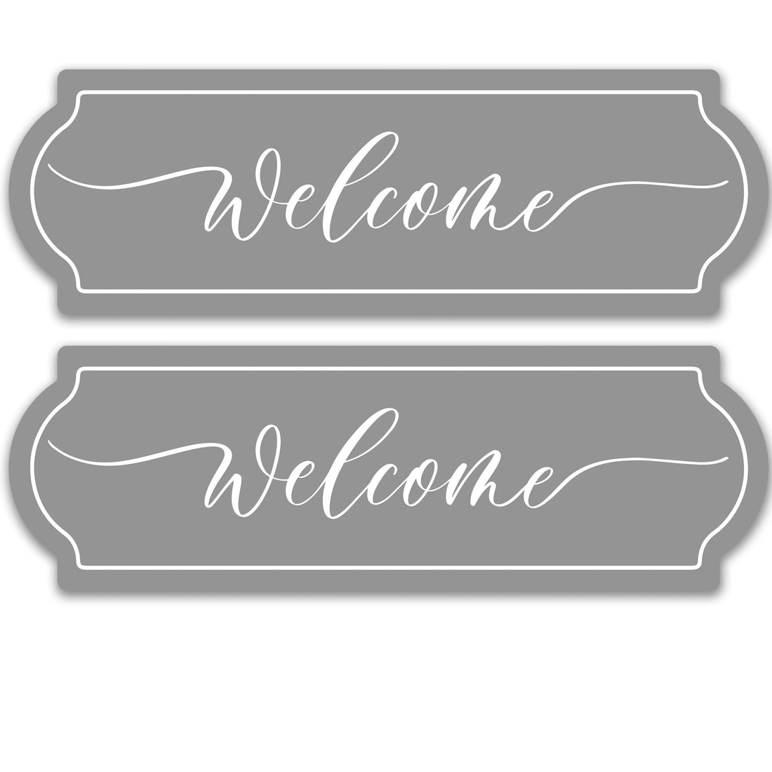 Keep Your Doors Visible with an Anti-Collision Welcome Gray Sign