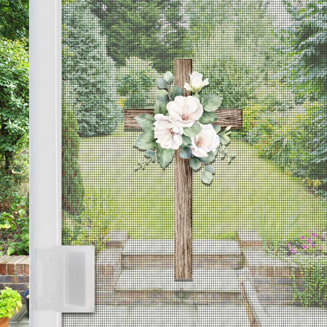 Cross White Floral acrylic Décor That Makes Your Space Feel Special