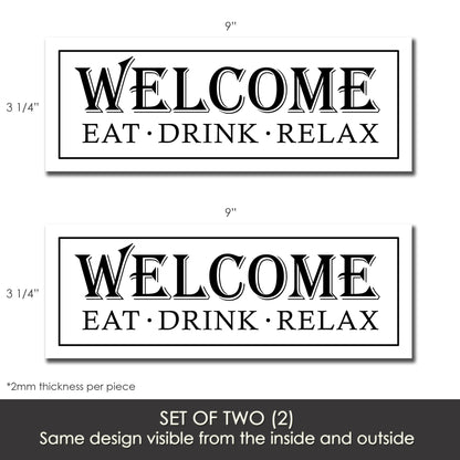 Decorations for Screen Windows & Doors (Set of 2) - Eat Drink Relax