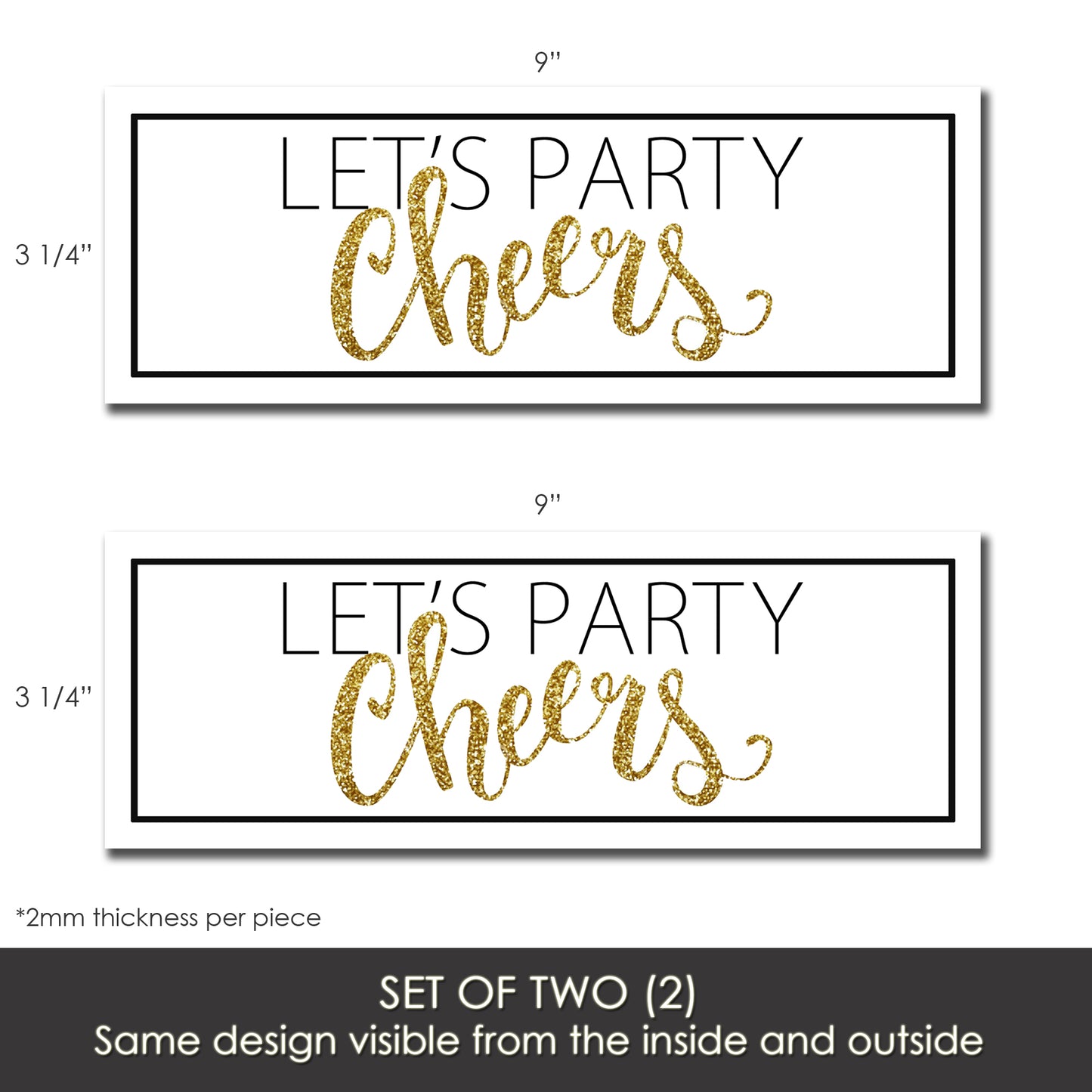 Decorations for Screen Windows & Doors (Set of 2) - Let's Party Cheers