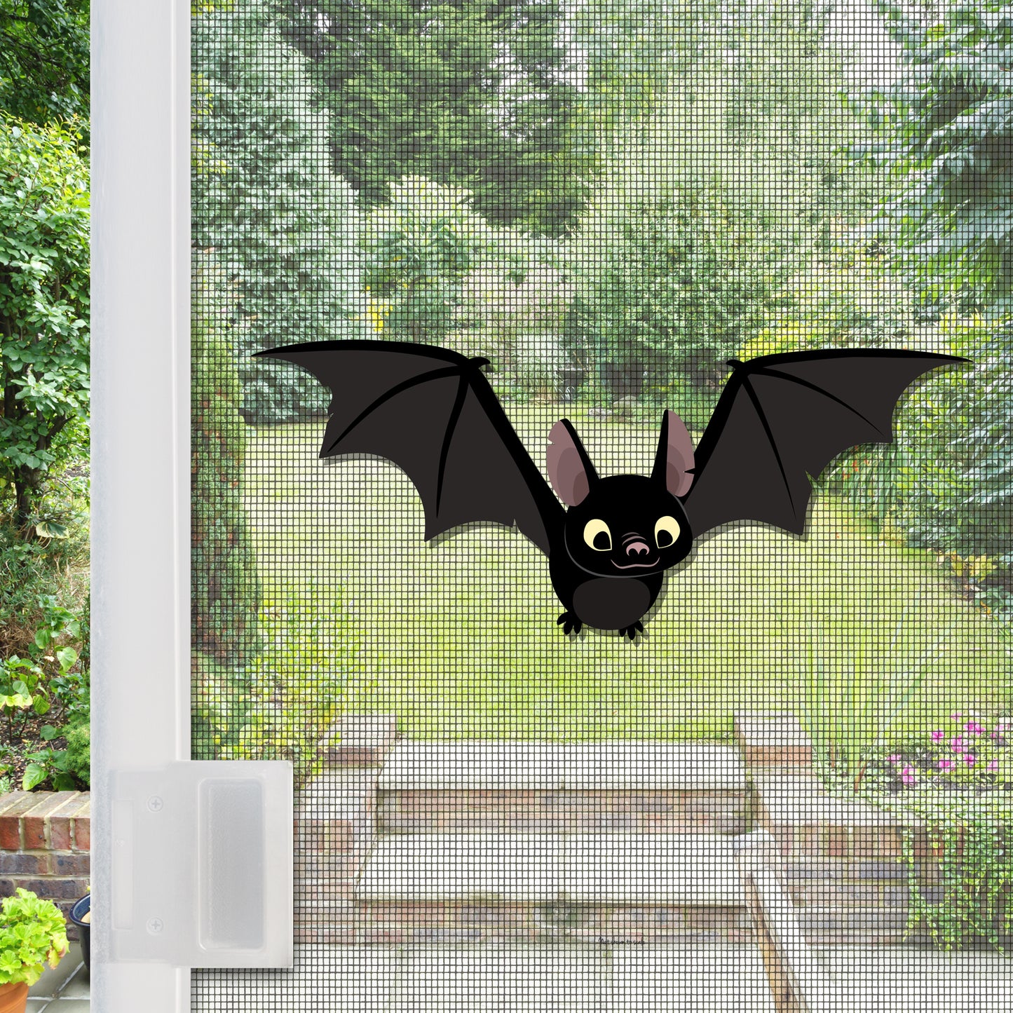 Decorations for Screen Windows & Doors (Set of 2) - (Small) Halloween Bat