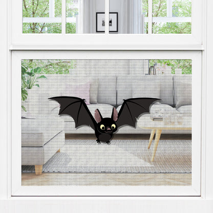 Decorations for Screen Windows & Doors (Set of 2) - (Small) Halloween Bat