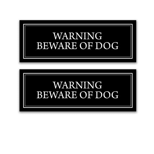 Decorations for Screen Windows & Doors (Set of 2) - (Small) Beware of Dog