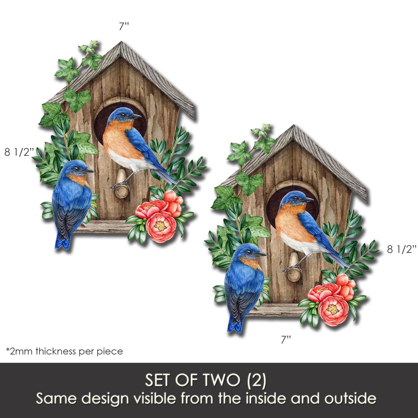 Decorations for Screen Windows & Doors (Set of 2) - Birdhouse