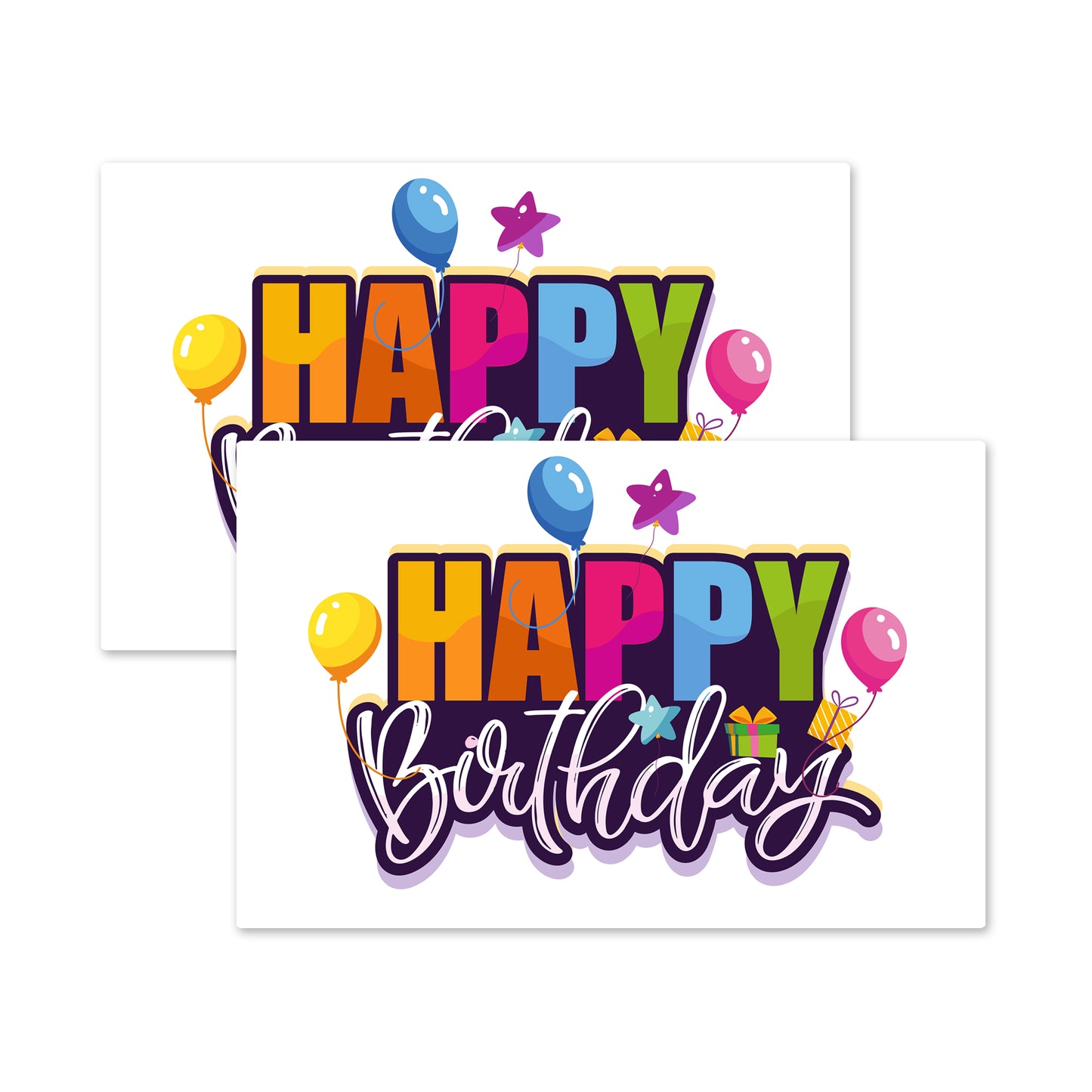 Decorations for Screen Windows & Doors (Set of 2) - Happy Birthday