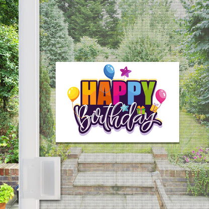 Decorations for Screen Windows & Doors (Set of 2) - Happy Birthday