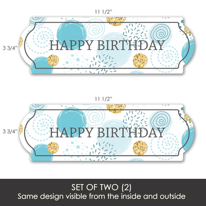 Decorations for Screen Windows & Doors (Set of 2) - Birthday Blue