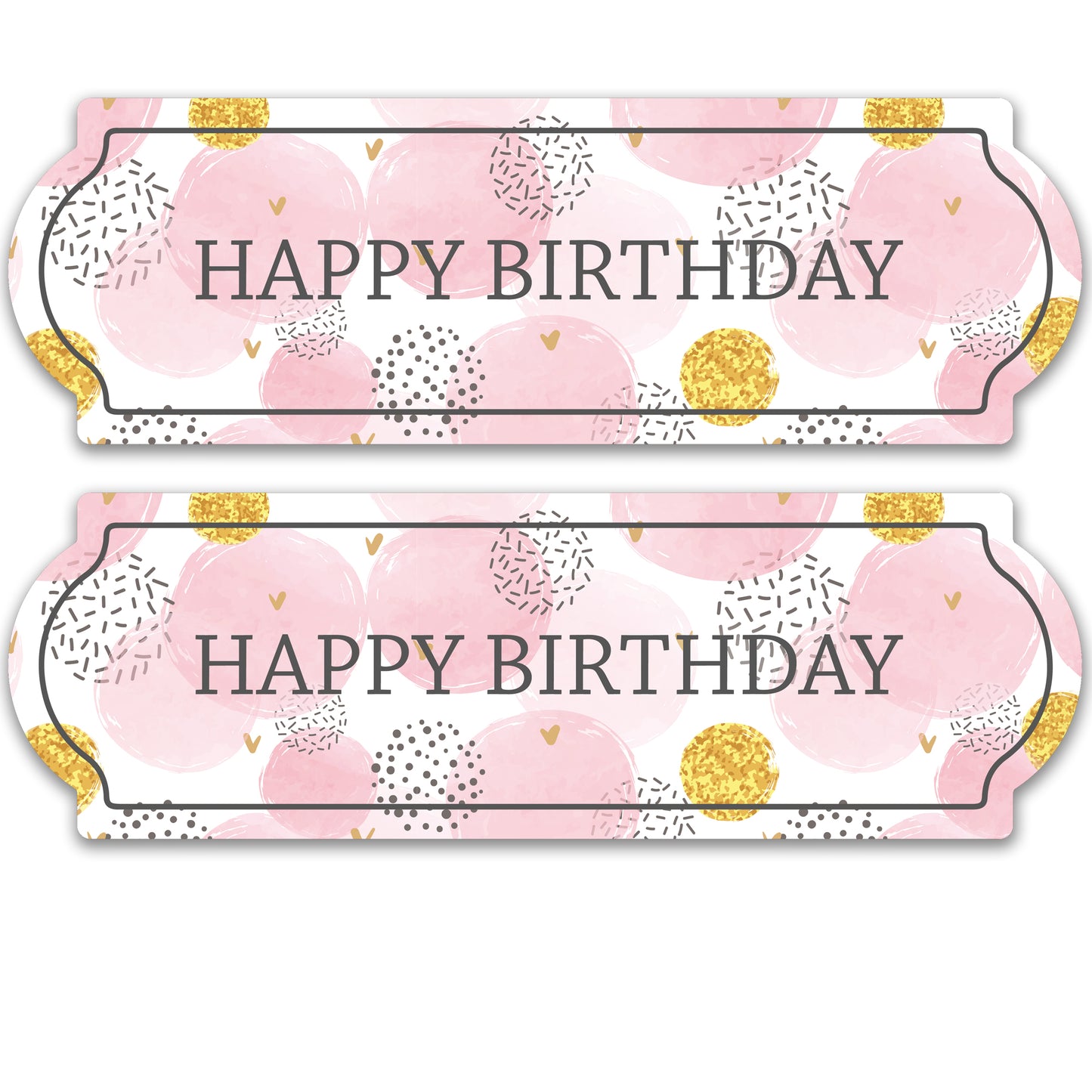 Decorations for Screen Windows & Doors (Set of 2) - Birthday Pink