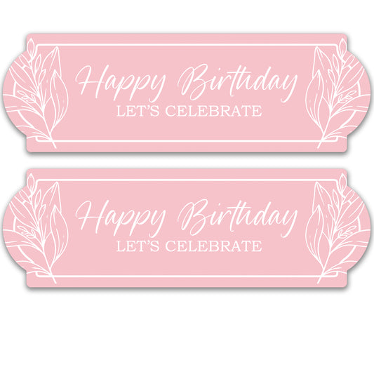 Decorations for Screen Windows & Doors (Set of 2) - Birthday Pink Floral