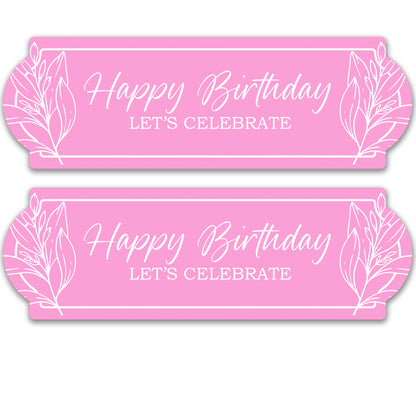 Decorations for Screen Windows & Doors (Set of 2) - Birthday Pink Floral