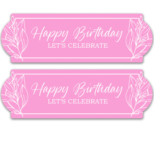 Decorations for Screen Windows & Doors (Set of 2) - Birthday Pink Floral