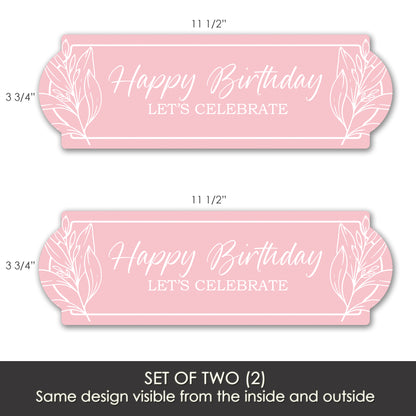 Decorations for Screen Windows & Doors (Set of 2) - Birthday Pink Floral