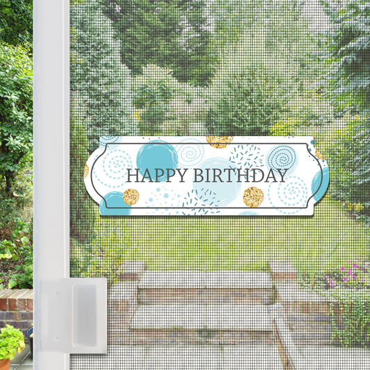 Decorations for Screen Windows & Doors (Set of 2) - Birthday Blue