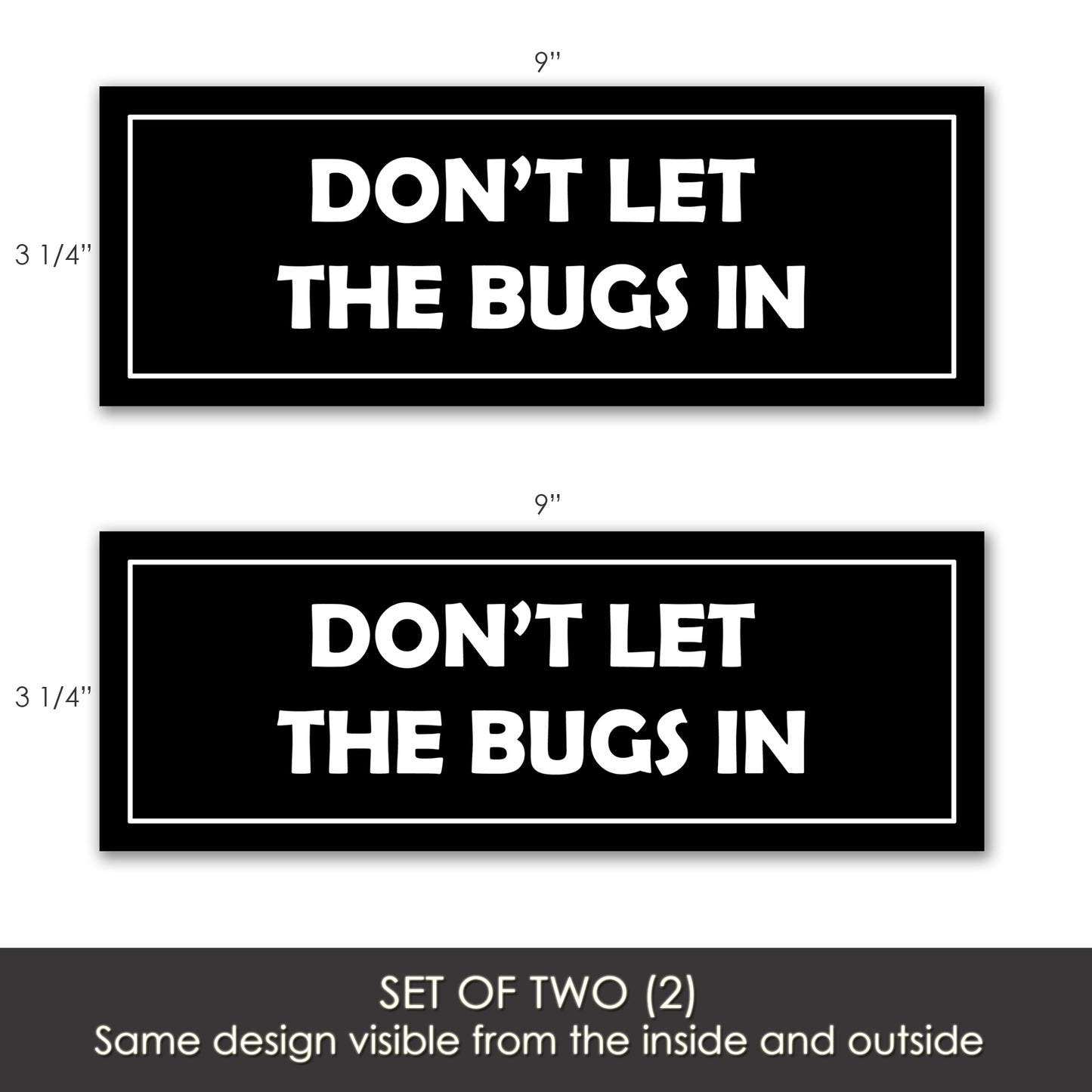 Decorations for Screen Windows & Doors (Set of 2) - (Small) Bugs