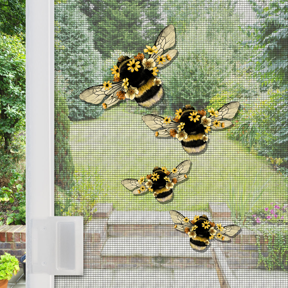 Flexible Screen Door Magnets (Not for Retractable/Glass) - Bumblebees Variety