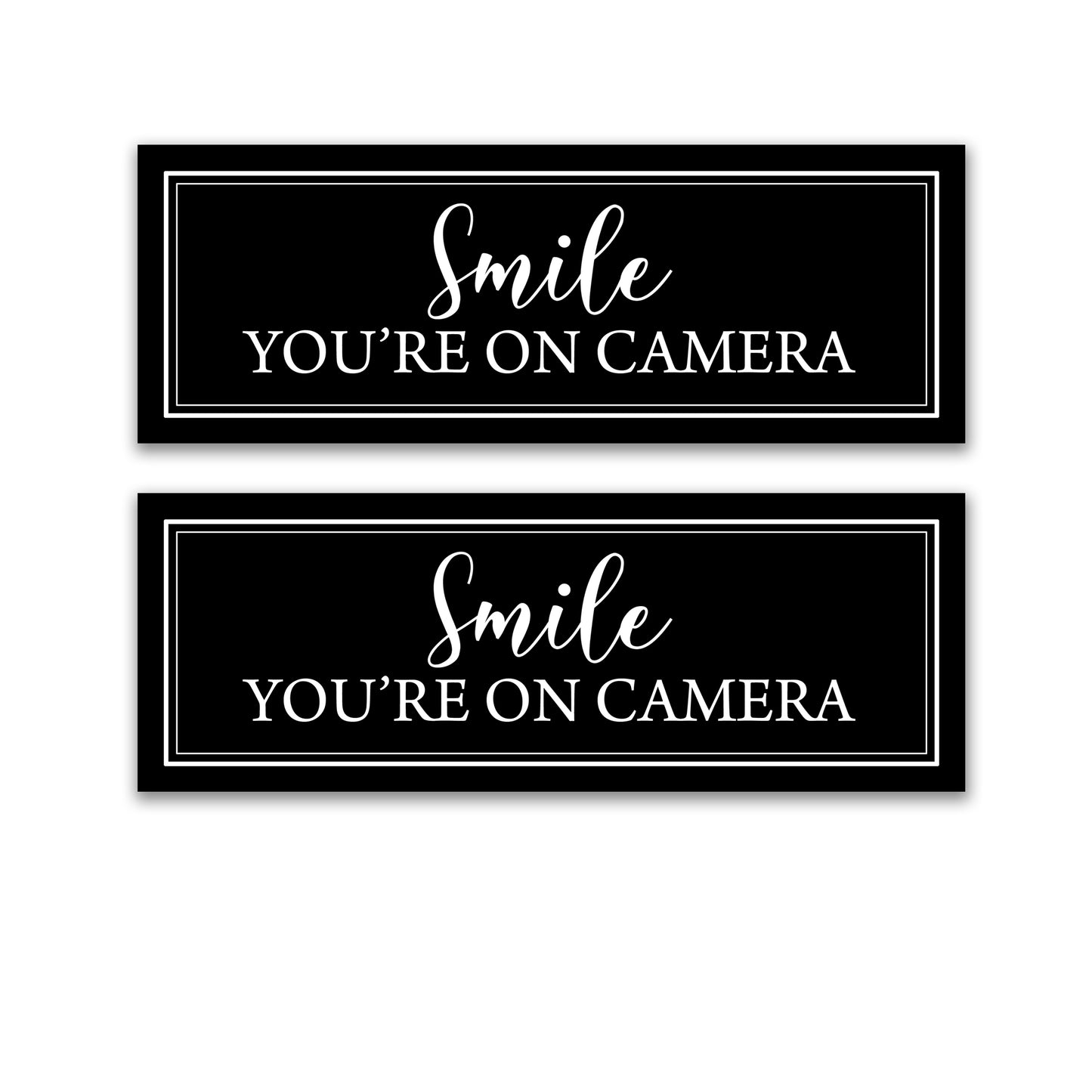 Decorations for Screen Windows & Doors (Set of 2) - (Small) Smile You're on Camera