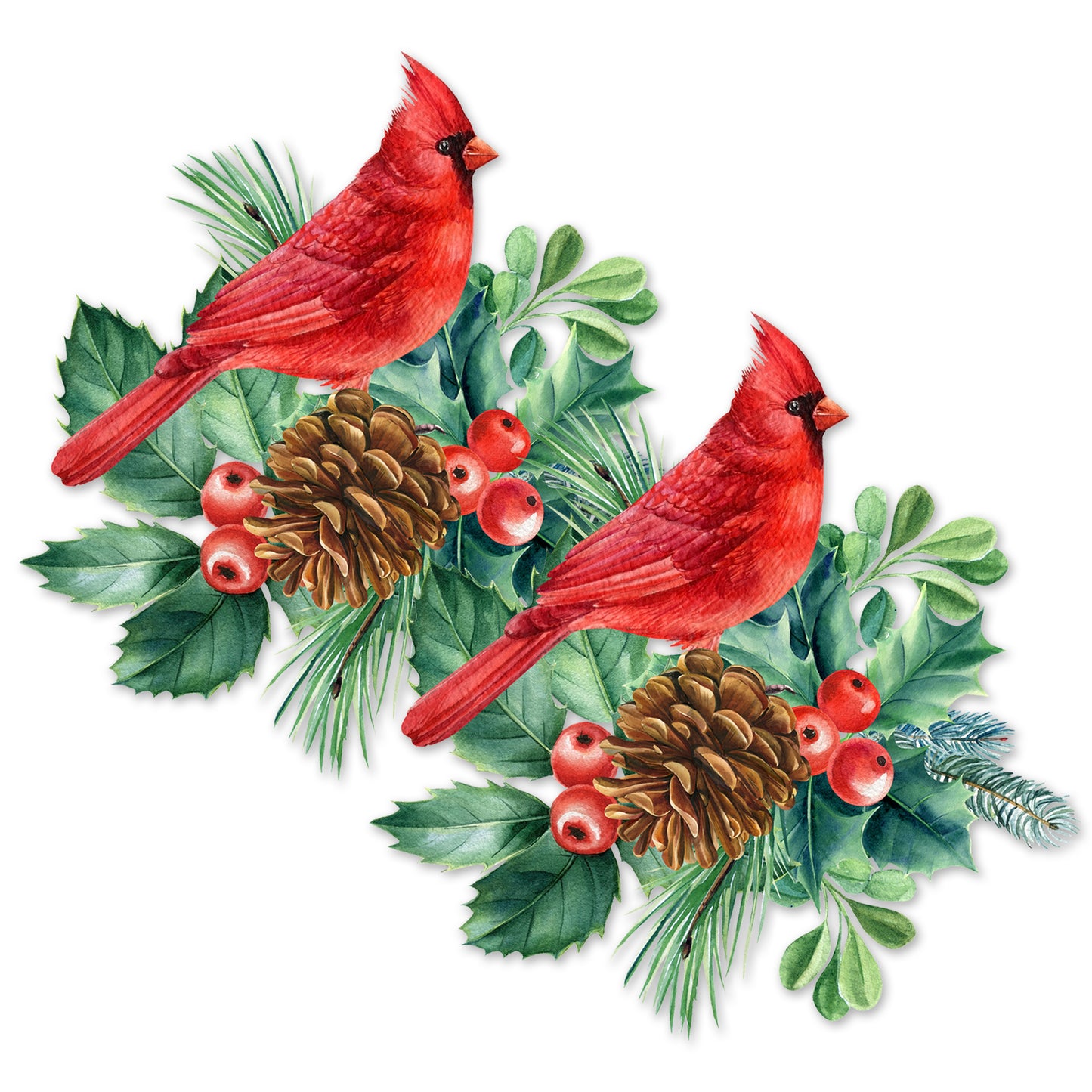 Decorations for Screen Windows & Doors (Set of 2) - Red Cardinal