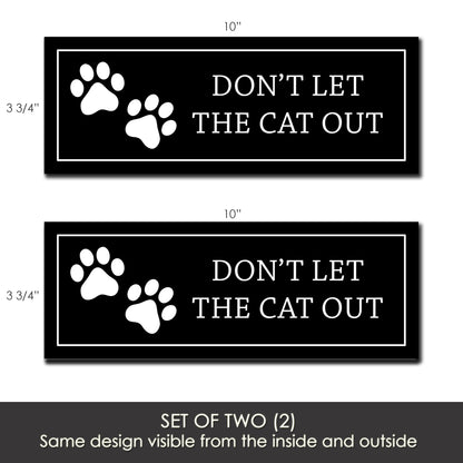 Flexible Screen Door Magnets (Set of 2) - Cat Out