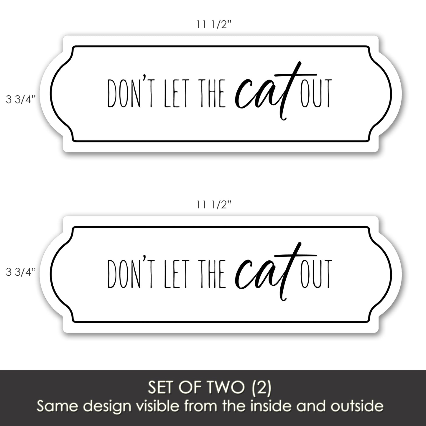 Decorations for Screen Windows & Doors (Set of 2) - Cat Out