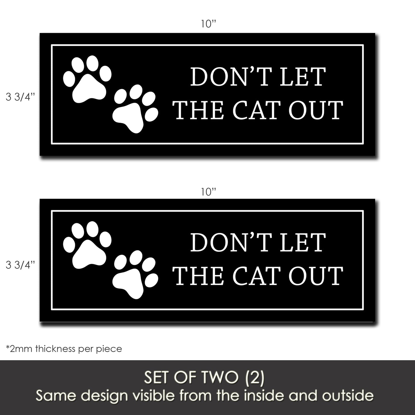 Decorations for Screen Windows & Doors (Set of 2) - Cat Out Paws