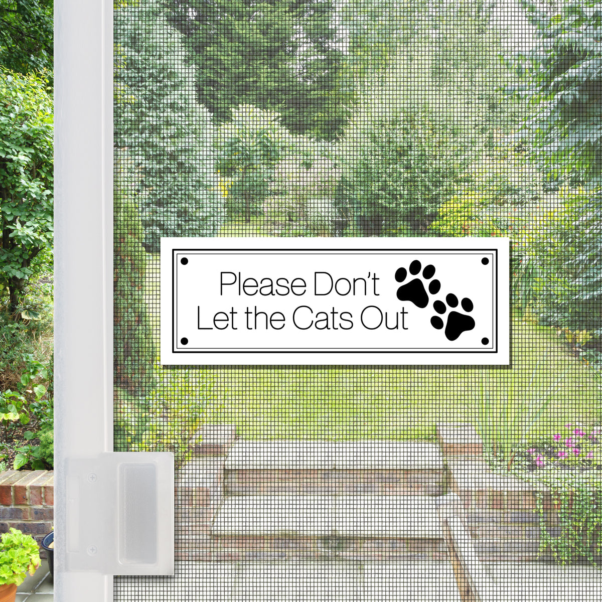 Flexible Screen Door Magnets (Not for Retractable/Glass) - Cats Out