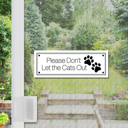 Flexible Screen Door Magnets (Not for Retractable/Glass) - Cats Out