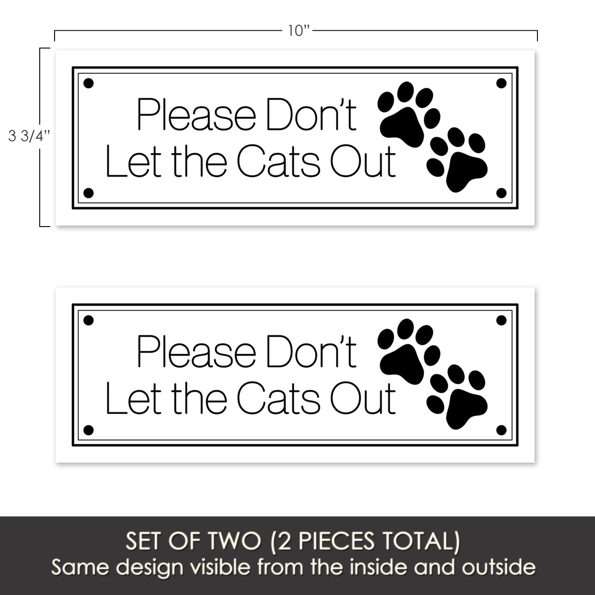 Flexible Screen Door Magnets (Not for Retractable/Glass) - Cats Out