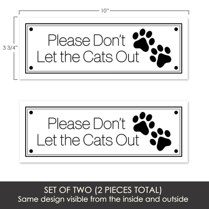 Flexible Screen Door Magnets (Not for Retractable/Glass) - Cats Out