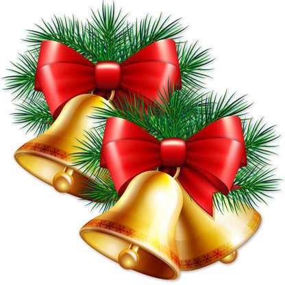 Decorations for Screen Windows & Doors (Set of 2) - Christmas Bells