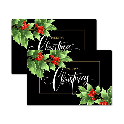 Decorations for Screen Windows & Doors (Set of 2) - Christmas Holly