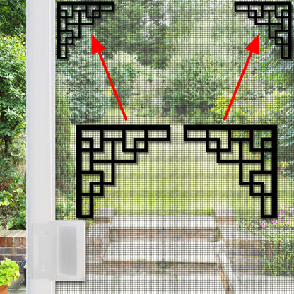 Flexible Screen Door Magnets (Not for Retractable/Glass) - Two-Corner Modern Black Accent