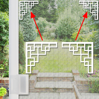 Flexible Screen Door Magnets (Not for Retractable/Glass) - Two-Corner Modern White Accent (Copy)