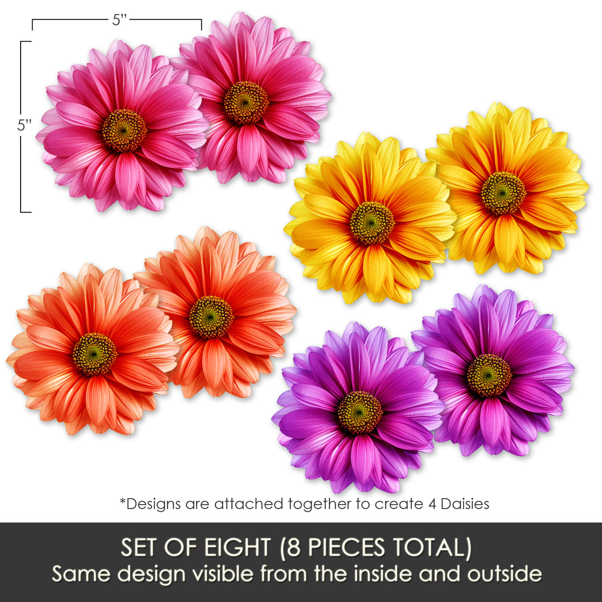 Flexible Screen Door Magnets (Not for Retractable/Glass) - Daisies Variety